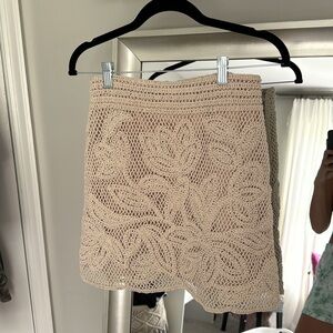 Beautiful crochet skirt size small skies are blue